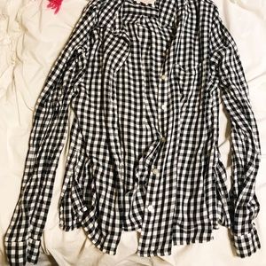 ✭CUTE checkered flannel; worn once; MEDIUM ✭